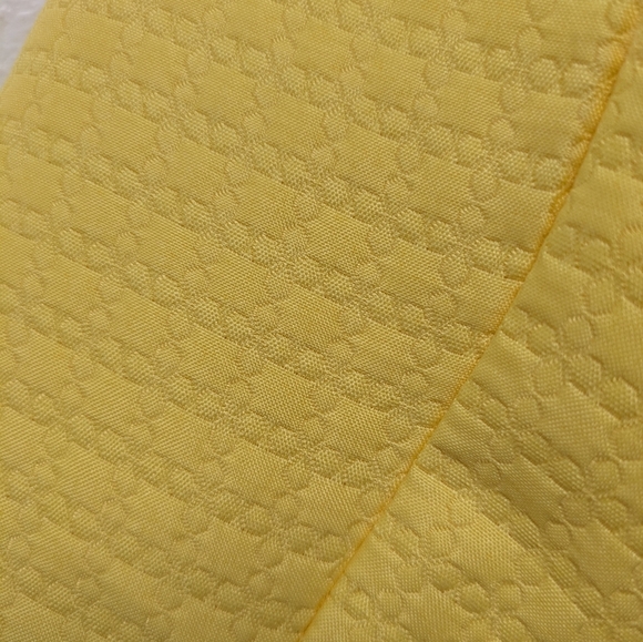 Bright Lemon Yellow Ruffled Bell Sleeve Quilted Jacket sz 18W Business Office - Picture 4 of 10